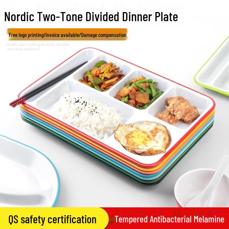 Commercial Melamine Divided Meal Tray