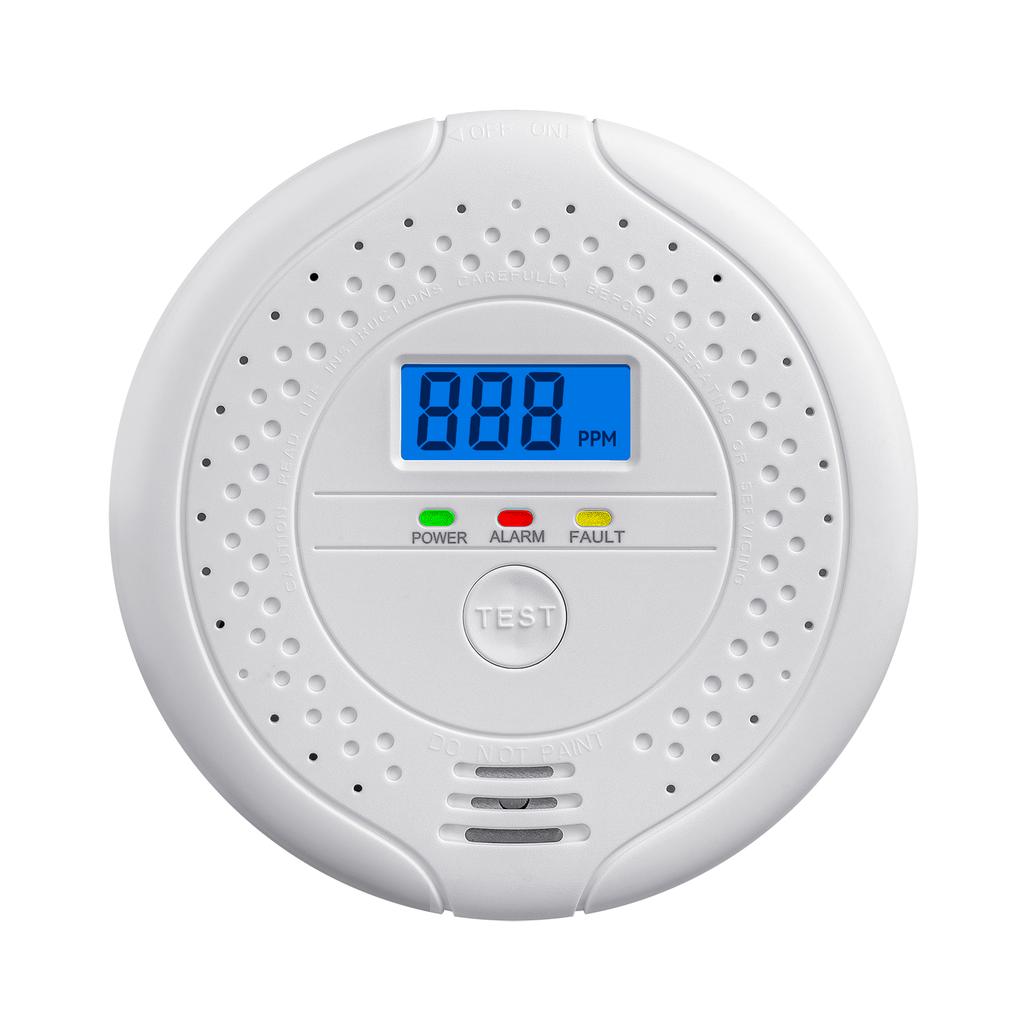 Independent CO Alarm Sensor Carbon Monoxide Alarm Detector High Sensitive Warning  Review LCD Display  3-year Sensor Lifespan
