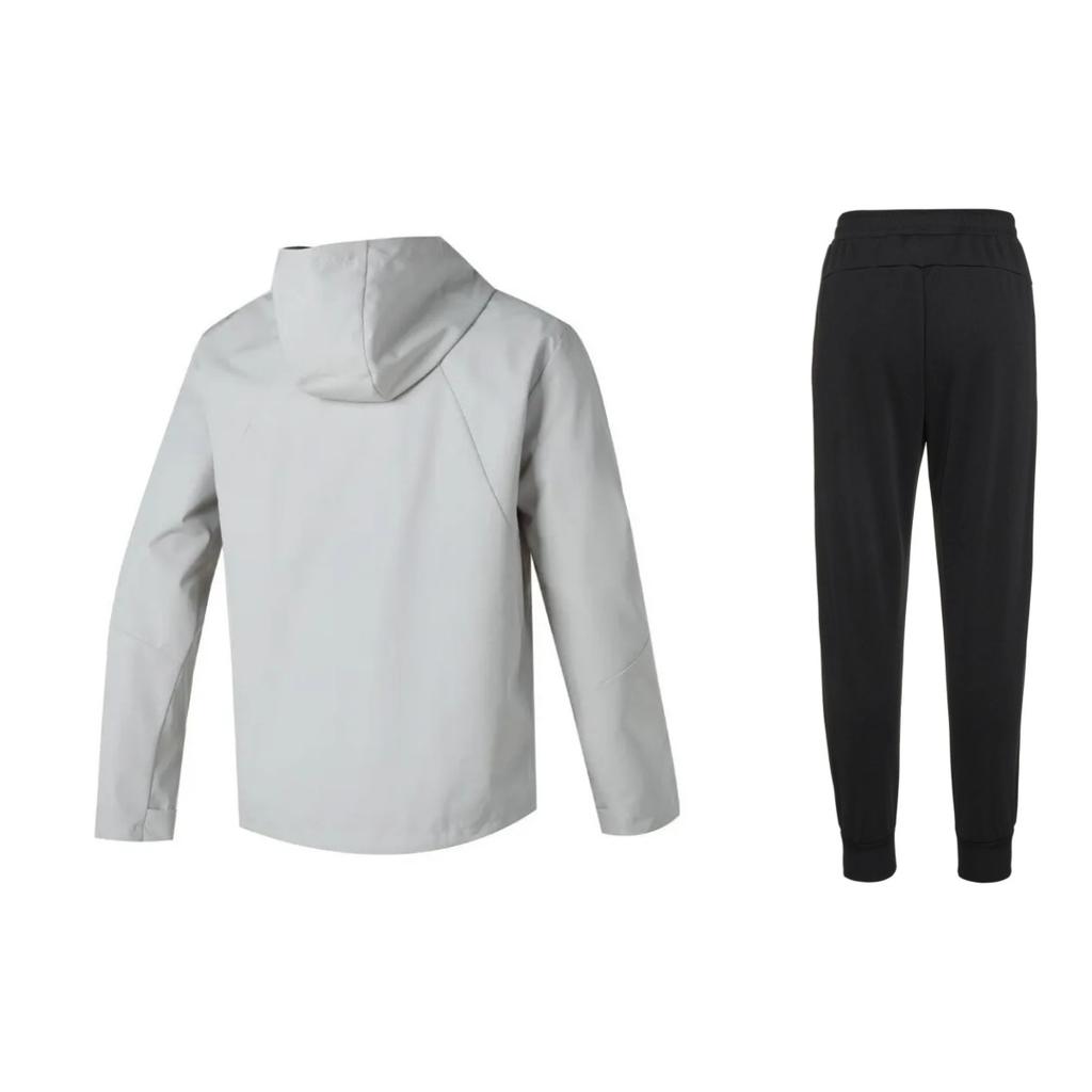 Under Armour Solid Logo Outdoor Training Running Long Sleeve Top Comfortable Mid Waist Long Pants Casual Sports Suit 23600401-009+23600704-001