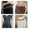 Hot Girl Sexy Waistband Ethnic Seashells Flower Style Tie Belt with Woven Beads Sexy Country Girls Waistband