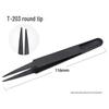 Durable 8 Black Tweezers for Digital Appliance Repair & Tight Spaces