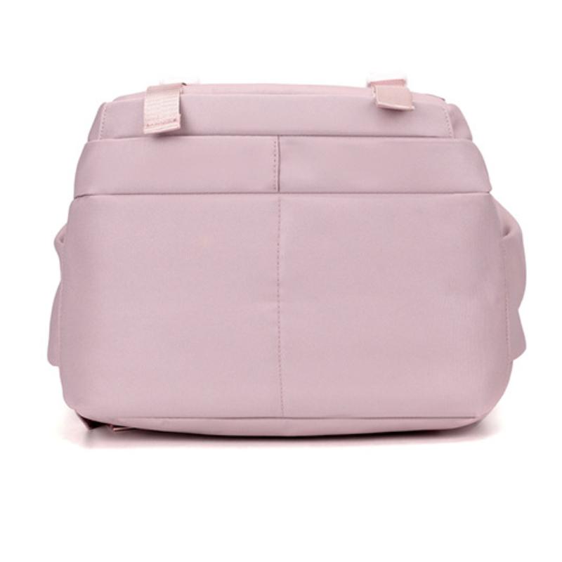Simple Solid Color Middle School Student Backpack Casual Large Capacity Travel Rucksacks Practical Multi-layer Pockets High School Girls School Bags