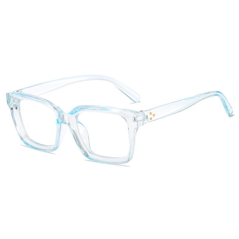 European and American fashion square anti-blue flat glasses new plain rice nails street shot glasses frame business glasses frame