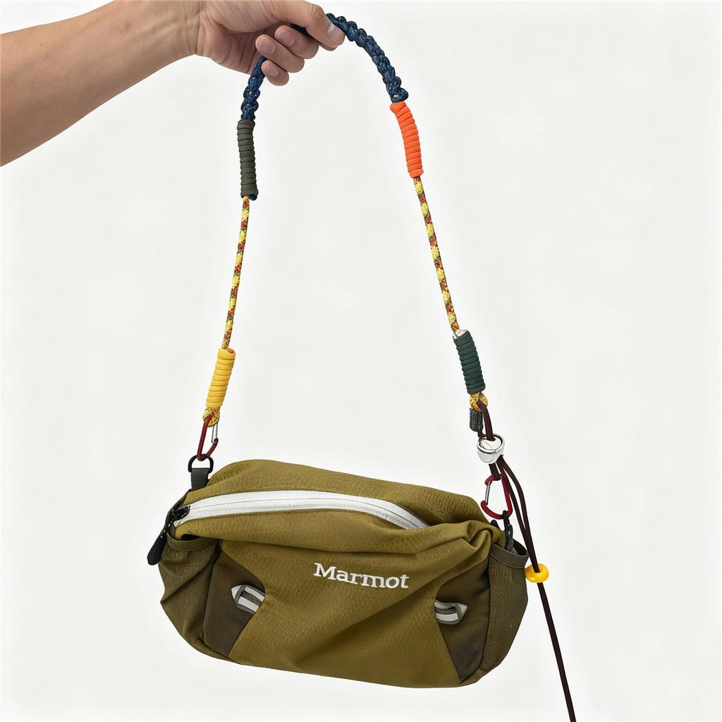 Hand-made Woven Multifunction Adjustable Bag Strap Lanyard Outdoor Camping Hiking Crossbody Strap Replacement Rope