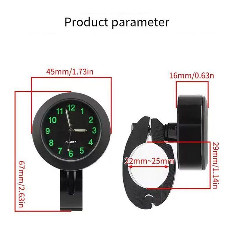 SXR-Motorcycle Universal 7/8 Inch Handlebar Watch Clock With Buckle Waterproof Sun-Proof Shockproof