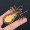 Brecciated Mookaite Handmade Copper Wire Wrap Spider Pendant 2.56" P5U54