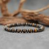 New Handmade Man Stone Bracelet With Birthstone 6mm Tiger Eyes Lava Hematite Healing Braslet Boyfriend Wrist Accessories Joias