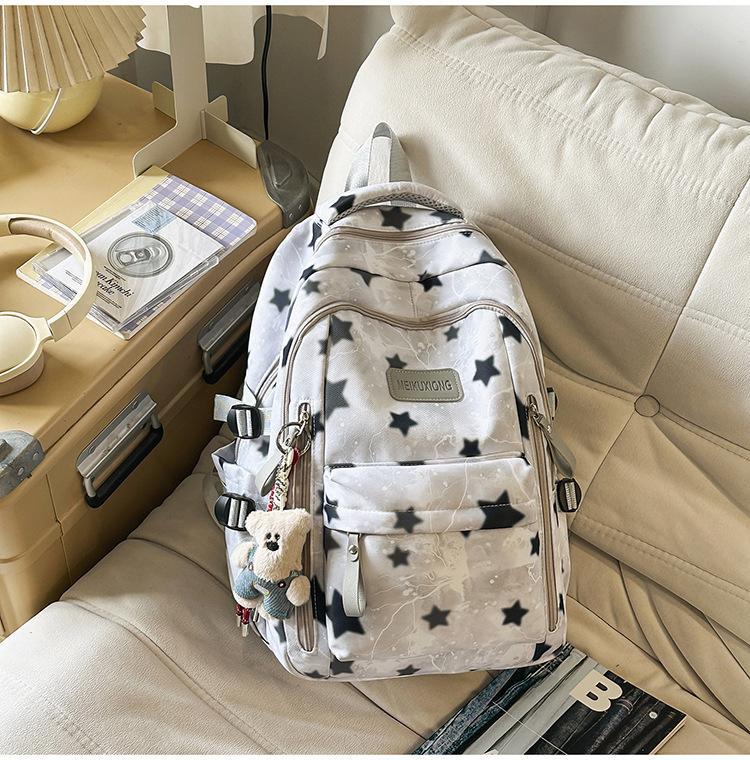Cartable Série Étoile Brumeuse Haiyu changement graduel étoiles tachetées cartable hommes et femmes ambiance rue voyage sac à dos polyvalent