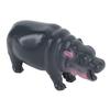 Pygmy Hippo Statue Cute Playful Resin Hippopotamus Figurine Home Desktop Decoration