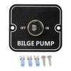 12V 24V Bilge Pump Control Switch with LED Indicator Light Sensitive Black Safe Manual Aluminum Panel