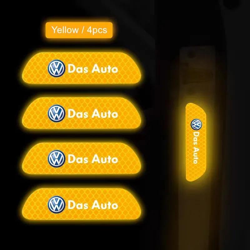 

VW GTI GOLF 2026 Hot For VW VOLKSWAGEN Car Door Safety Warning Reflective Mark 3D Sticker Auto Styling For VW Volkswagen Golf Po