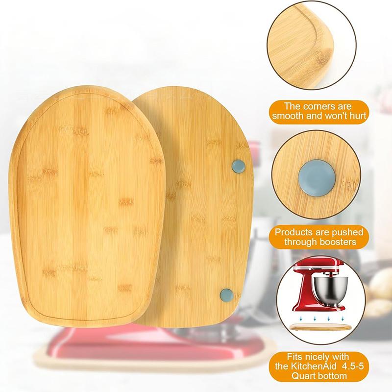 Eğik Başlı Stand Mikser Cihazı İçin Bambu Mikser Kaydırıcısı Kaydırma Mat Pedi Kitchen Aid Mikser Aksesuarları