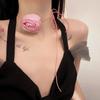Stoffblumen-Halsketten Künstliche Rosenblumen-Choker Rosenblumen-Halsketten Hochzeitsschmuck Geschenk für Frauen Teenager Mädchen