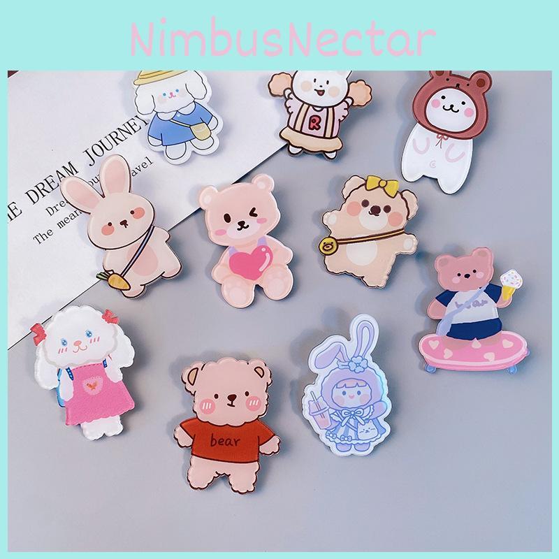 Trendy Kawaii Cartoon Brooches Featuring Dog Rabbit Cow For Stylish Accessories