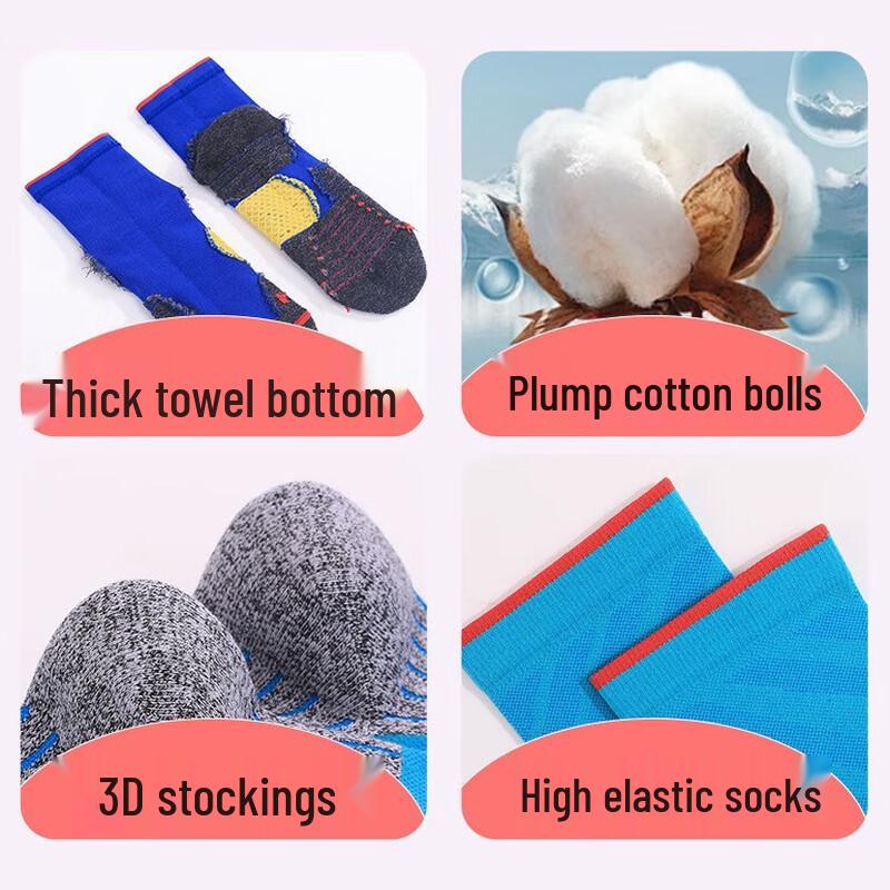 Men's Sweat-Absorbent Anti-Odor Sports Socks - 5 Pairs