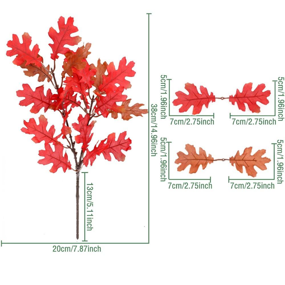 2PCS Maple Leaf Shape Artificial Maple Leaf Fabric Maple Leaf Bouquet for Thanksgiving