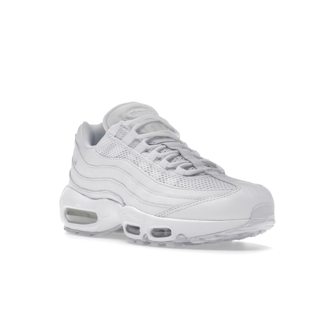 Nike  Air Max 95 Next Nature Triple White Women Sneakers Metallic-Silver DH8015-100