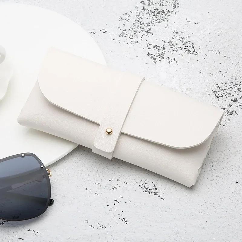 1Pcs Eyeglasses Case Sunglasses Box Glasses Case Women Leather Soft Glasses Bag Fashion Portable Sunglasses Box Bag Accessories