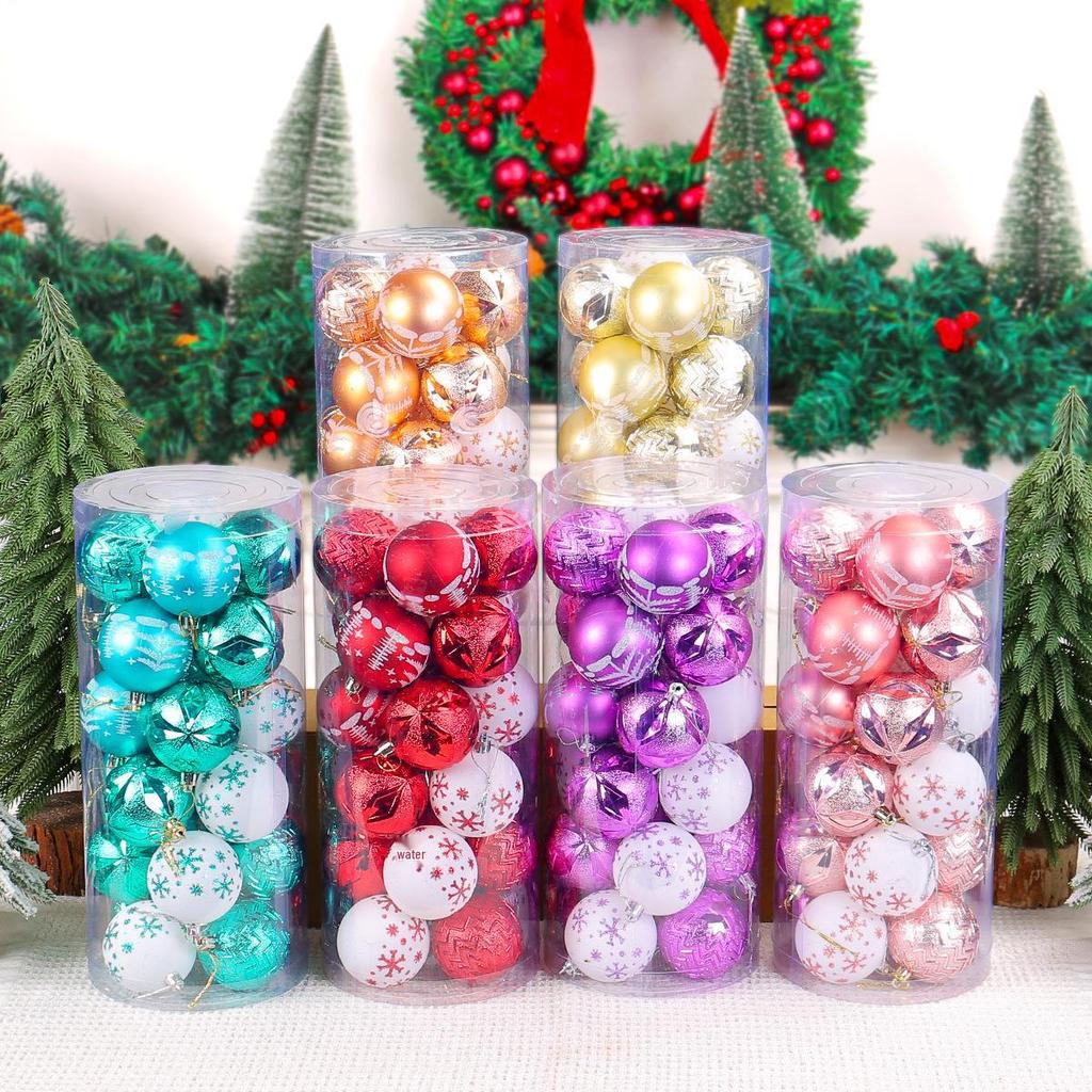 Hand-Painted Christmas Ball Set: Festive Irregular Baubles for Tree Decoration