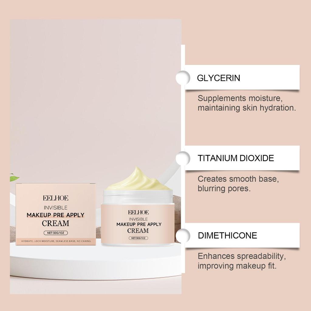 EELHOE Invisible Makeup Primer Stick Cream. Invisible pores, nourishing skin, hydrating, long-lasting, smooth foundation, and primer cream