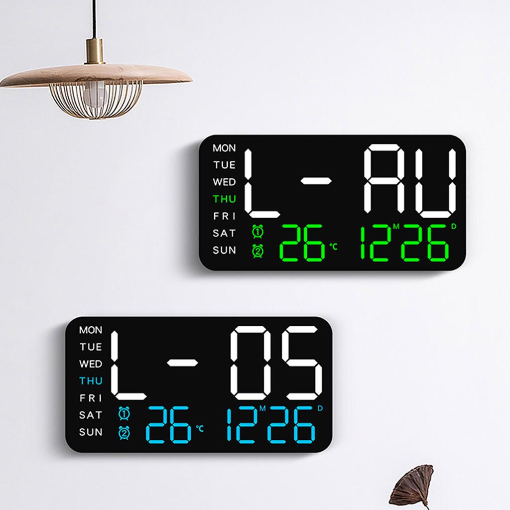 LED Digital Wall Clock Large Display Alarm Clock Perfect for Home Office Gym Decors and Seniors Precise Time Management