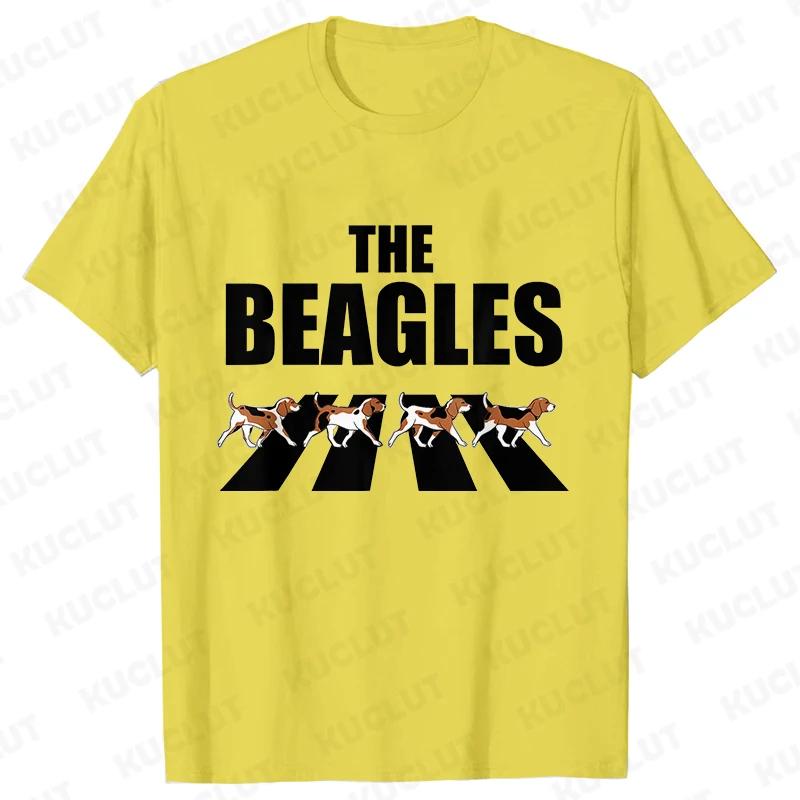Men Women Classic T Shirts Tops Fashion Casual Short Sleeve Round Neck Tee Shirt The Beagles Crazy Beagle Dog Men's Tee T-Shirts