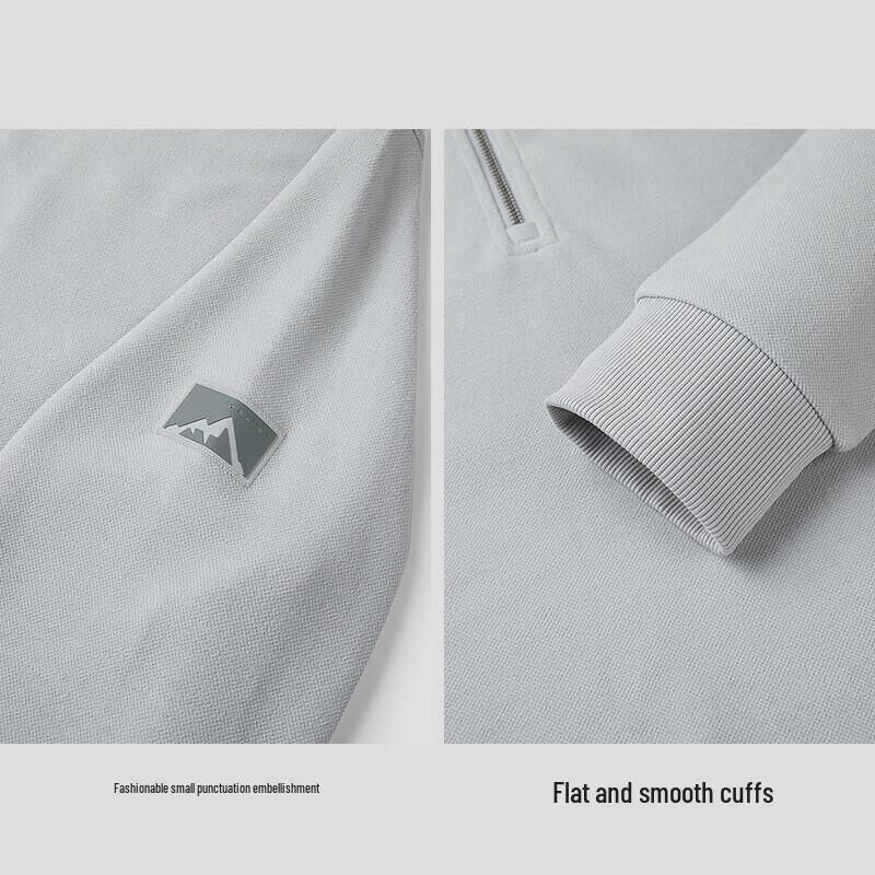 Herren Pullover mit Stehkragen und halbem Reißverschluss