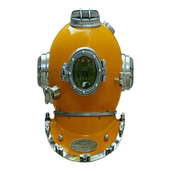 

Водолазный шлем ВМС США Mark V Медь Латунь Морской Коллекционный Музейный Экспонат Каска Водолаз Декор Уникальный Военный