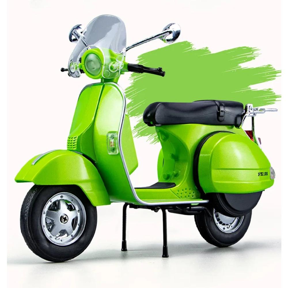 

1/10 Vespa 125 Сплав Досуг Модель Мотоцикла Литые Металлические Классическая Модель Мотоцикла Симуляция Звука и Света Детские Подарки зелёный