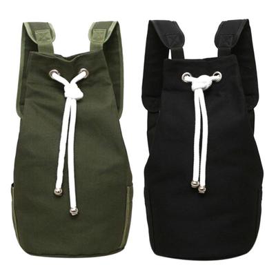 Casual Männer Leinwand Große Kapazität Barrel Rucksack Sport Outdoor Rucksack Große Kapazität