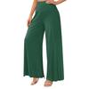 Damen Freizeithose mit hoher Taille, weitem Bein und Taschen, fließend für den Alltag