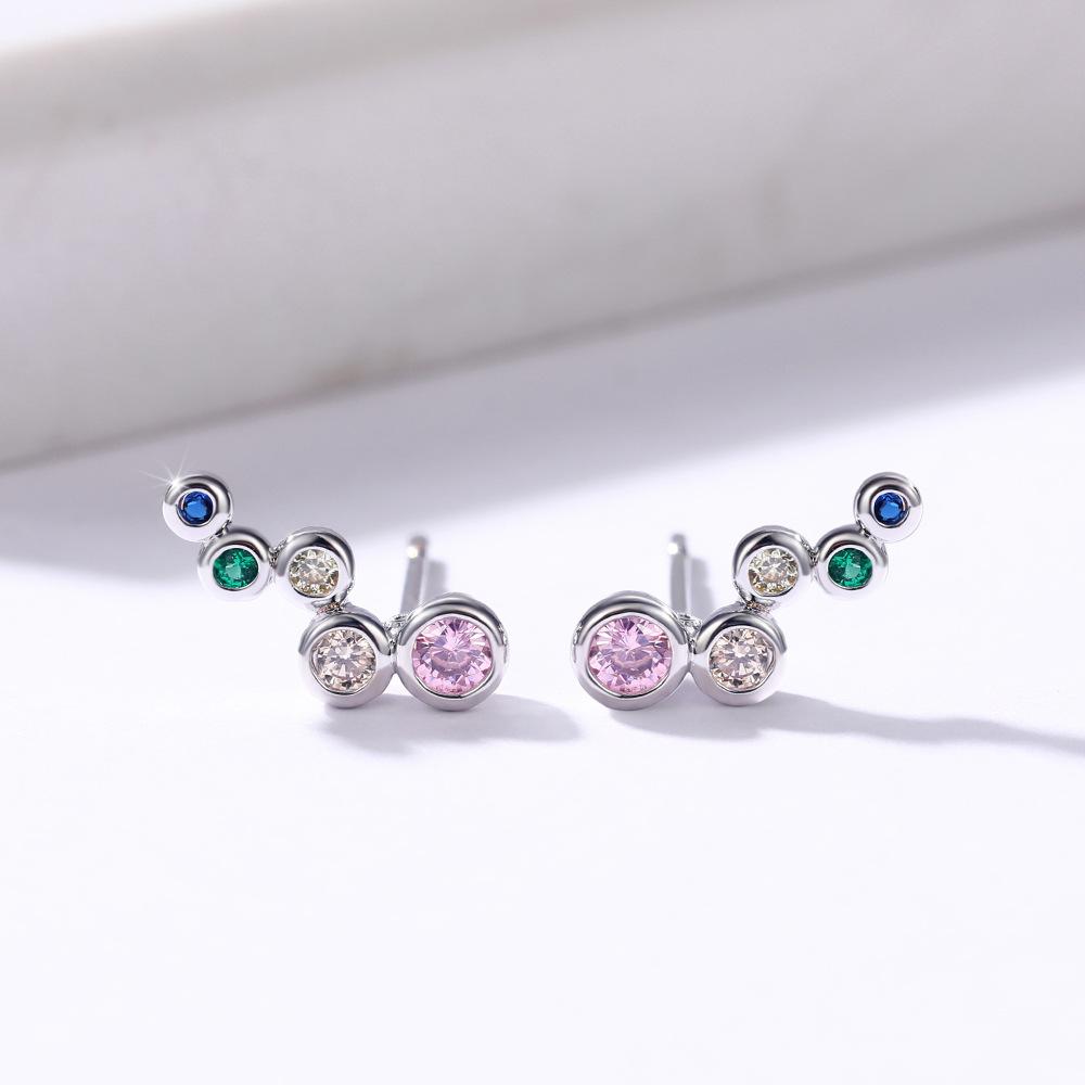 

Voguish Fashionable Cubic Zirconia Round Bead Charm Stud Earrings Wedding Occasion Gathering Bridal Bridal Jewelry Engagement Women Brincos