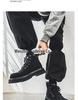 Men's 2024 British Retro Yellow High-Top Desert Work Boots - Casual Martin Style for Spring & Autumn
