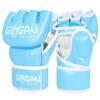 Half Finger New Grappling MMA Gloves PU Punching Bag Boxing Gloves Top Quality PU Leather MMA Half Fighting Competition Gloves