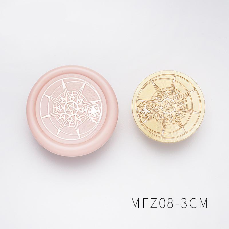 Retro Magischer Kreis Runen Wachssiegelstempelköpfe Hohe Qualität Messingstempel Wachssiegelkopf für DIY Scrapbooking Umschläge Versiegeln
