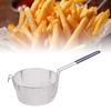Frying Basket Stainless Steel   Handle Reusable Rust Resistant Fry Net for Fish Chicken Nuggets