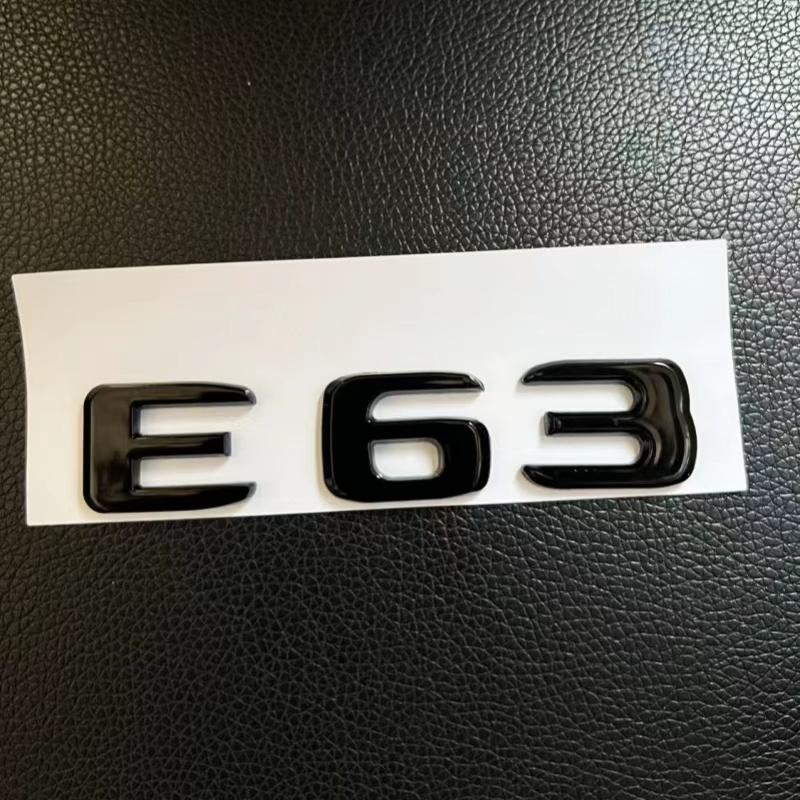 Suitable for ABS Black Auto Letter E63 E63S Logo Logo Sticker Car Luggage Badge Decal Mercedes Benz E63 E63S W213 Accessories