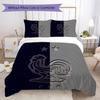 France FFF Motif Literie Ensemble de couette Housse de couette Taie d'oreiller Décoration de maison Cadeau d'anniversaire (1 * housse de couette + 2 * taie d'oreiller sans garnissage)