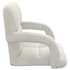 Adjustable Floor Chair Cream Velvet