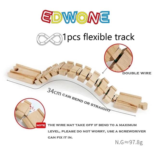 New All Kinds Wooden Track Parts Beech Wooden Railway Train Track Toy Accessories Fit For All Brands Wood Tracks Toys For Kids