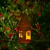 1pcs Rustic Metal Castle Candle Holder Rusty Castle Candlestick House Landscape Decoration House Decorations And Pendants