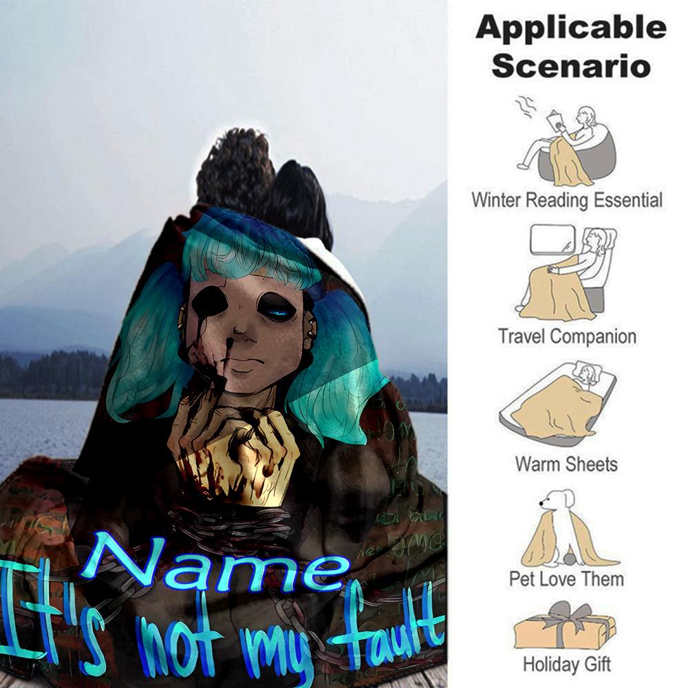 Customiz Name Personality Sally Face Blanket Soft &Warm Sofa Office Bed Travel Lunch Break Blanket, Gift Suitable All Seasons
