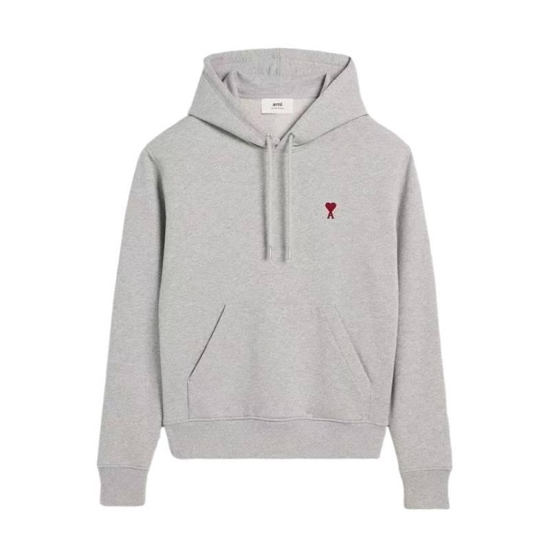 Couple Embroidered Hooded Sweatshirt Loose Fit Casual Cotton Pullover Daily Wear