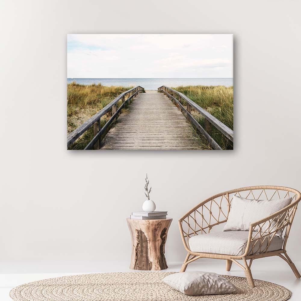 Canvas Print, Wooden Path by the Sea