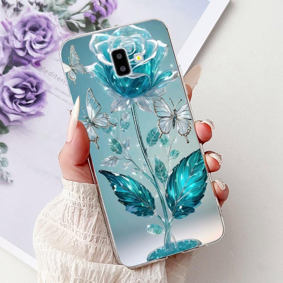 For Samsung Galaxy J6 Plus Case SM-J610F Cute Fashion Love Heart Painted Cover Soft Silicone Case For Samsung J6 J600F J6+ Shell