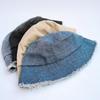 Spring2021 Neue flache Denim-Eimerhüte für Frauen und Mädchen, Vintage-Designer, kurze Traufe, Harajuku, Fischer-Beckenkappe, vier Jahreszeiten