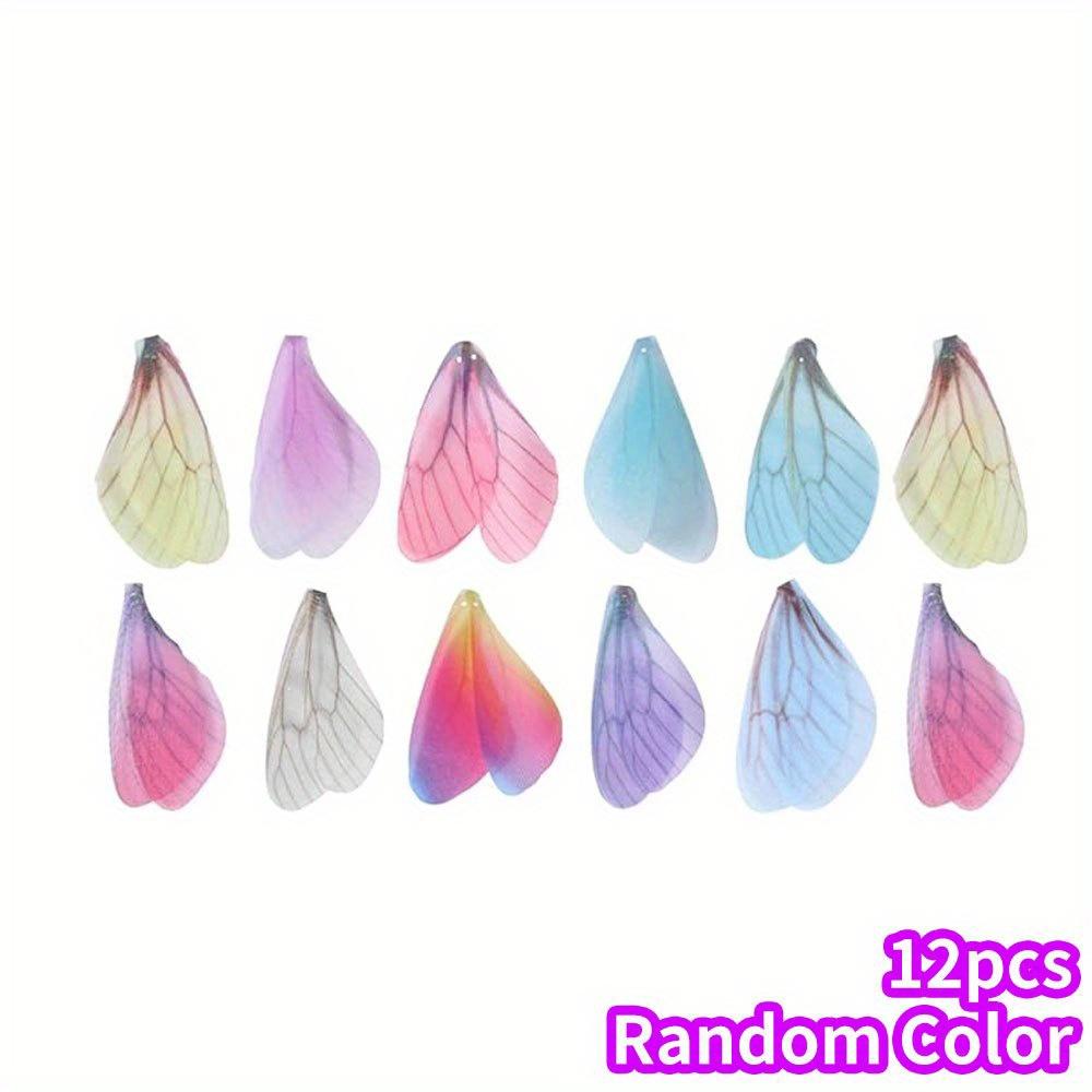 

12/24/36шт Крила бабки DIY Крила метелика Ювелірні вироби Крила бабки Декоративна тканина Ювелірні вироби Крила Декорація Технологія Random Color 12pcs