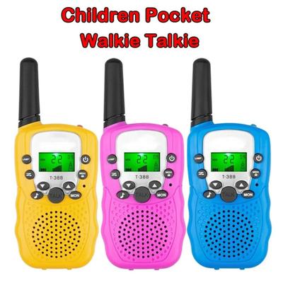 2Pcs/Set Mini Walkie Talkie Brinquedo para crianças 3 Mile Range Receptor bidirecional Rádio de brinquedo eletrônico LCD Lanterna Presente para crianças