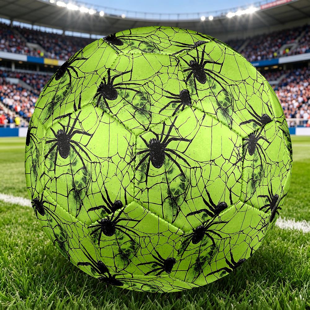 1PC Halloween Spider Web Soccer Ball Size 5 Football Machine Sewn Indoor/Outdoor Universal Football Gift W51