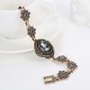 Niche Design Gold Plated Natural Stone Bracelet Vintage Rhinestone Embellished Gift for Best Friends